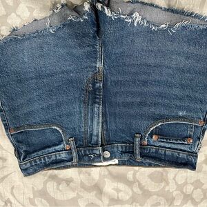 Abercrombie & Fitch Blue Denim High Rise Mom Short